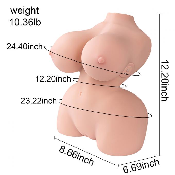 Half Body Sex Doll Delilah 10 Speeds Vibration 10.3lb Huge Breast And Anal Innovative Toys