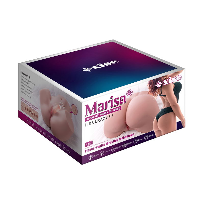 Realistic Ass Masturbator With Vagina Thrusting Function USB Rechargeable Easy Control