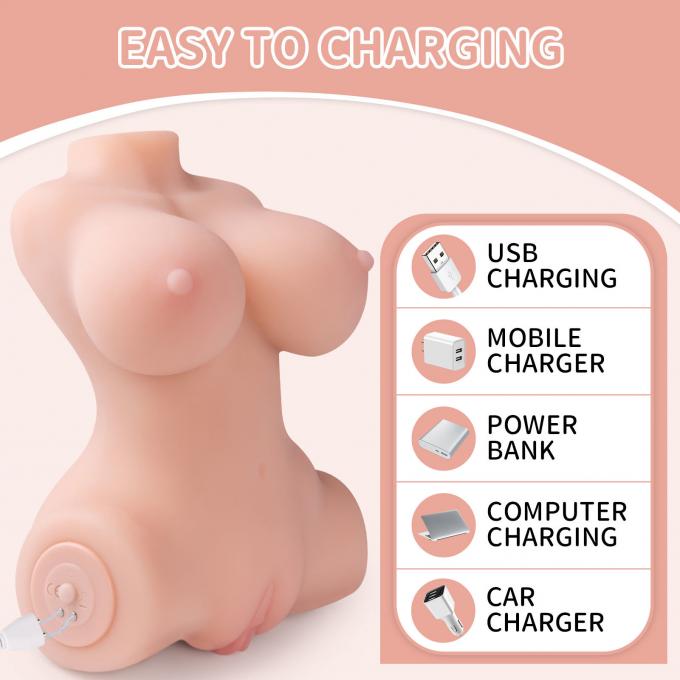 Vibrating sex doll side view