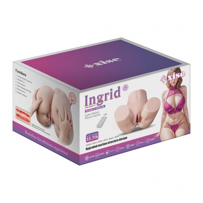 Vibrating Sucking Big Ass Masturbator 33lb With Remote Control Automatic Cleaning Function