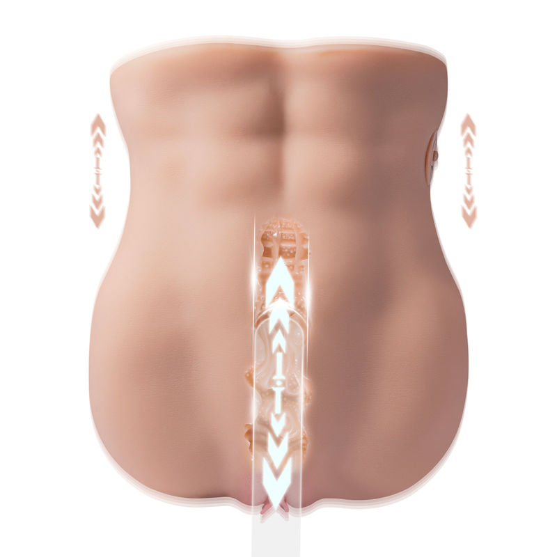 Realistic Thrusting Male Torso Sex Doll 14.33lb TPR Masturbator with Vagina