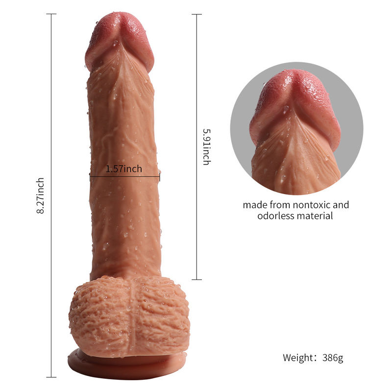 Xise Dual Densities Silicone Dildo SQ-WBD10007 With Lifelike And Exquisite Veining