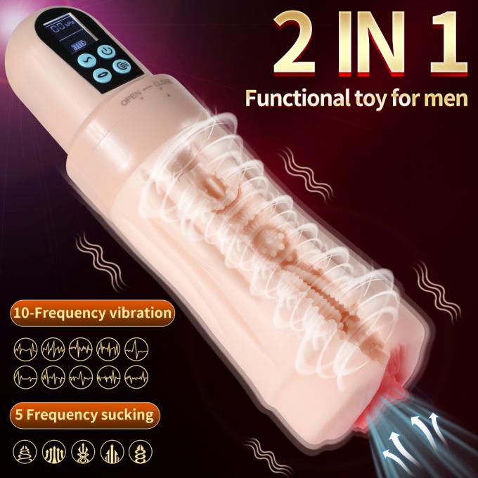 Xise Vibrating Pussy Masturbator Sucking Realistic Vagina Dual Layers With Strong Sensation For Men 0
