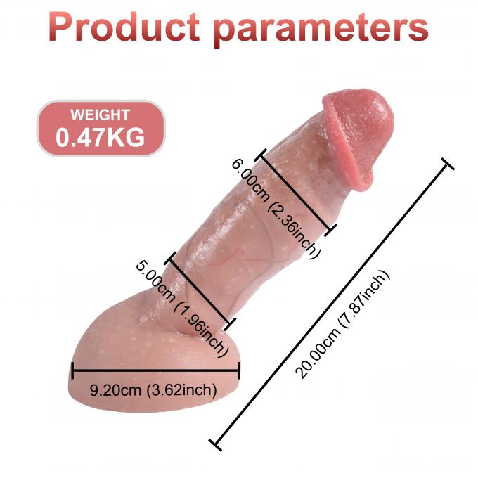 Ultra Soft Silicone Dildo size measurement