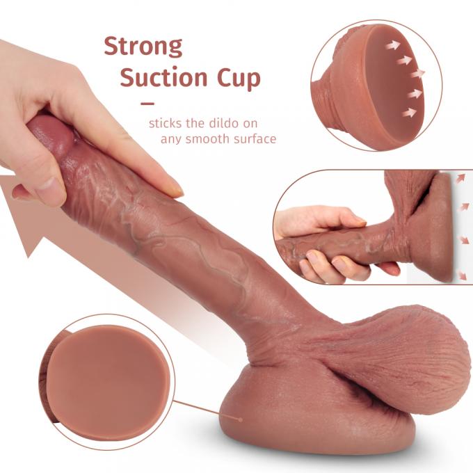 Close-up of silicone dildo texture