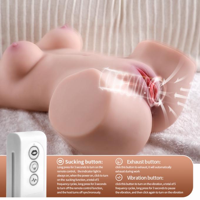Automatic Sucking Vagina Vibrating Sex Doll Realistic Half Body Love Doll With Remote Control for men Masturbation 8