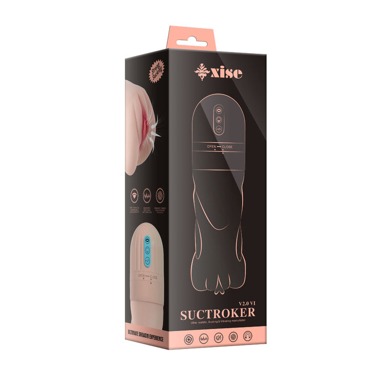 Dual Hardness TPR Realistic Vagina Sex Toy Vibrating And Sucking Vagina