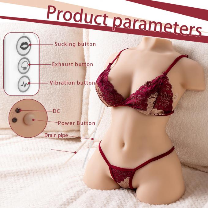 XISE New arrival 7.7kg Lifelike Sex Doll Remote Control Sucking And Vibrating Half Body Sex Doll Automatic drainage 7