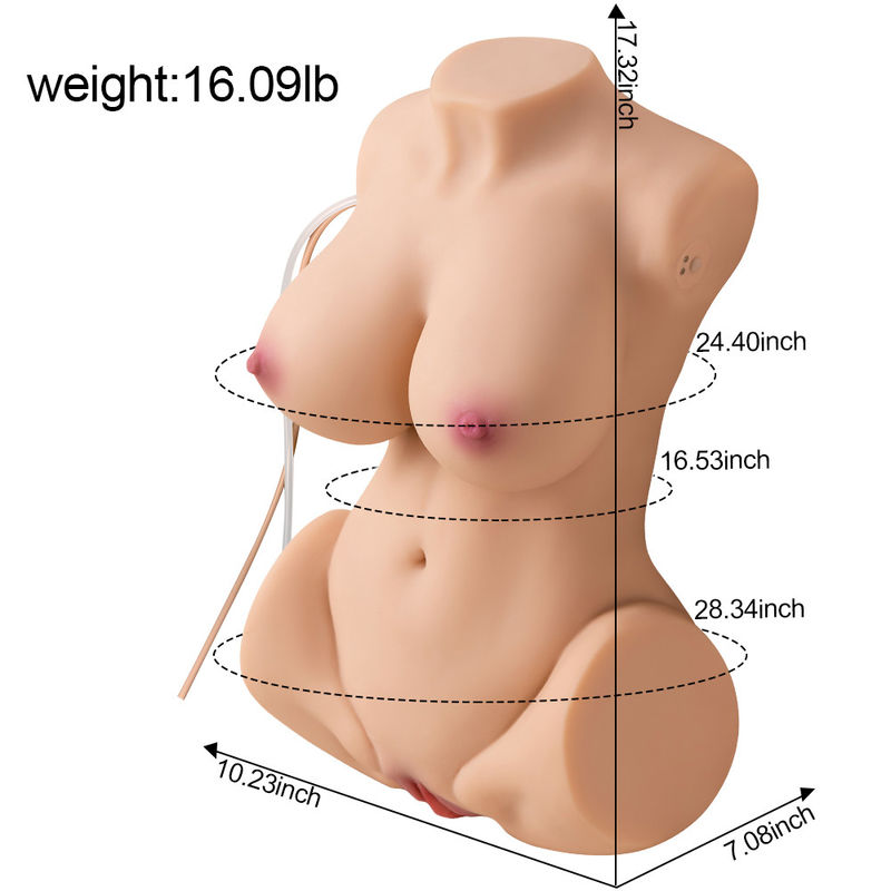 Xise Newest Sex Toy 7.3Kg Vagina Sucking Vibrating Sex Doll Half Body Love Doll