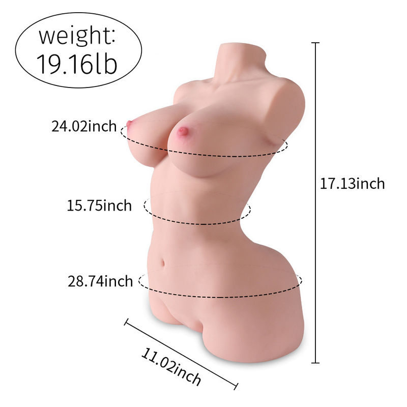 Waterproof Big Breast Sex Doll Textured Inside With Vaginal And Anal For Male