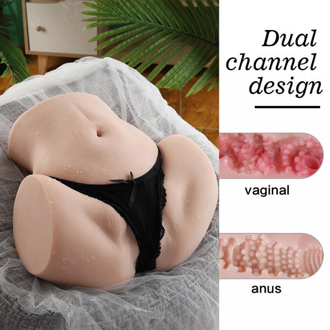 Soft TPR Realistic Ass Masturbator Half Body Luby Torso Texture Skin Open Labia 3