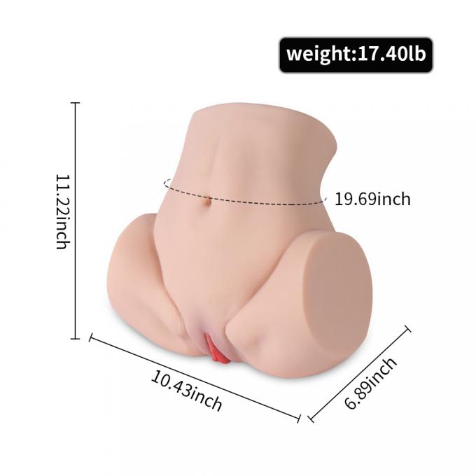 Soft TPR Realistic Ass Masturbator Half Body Luby Torso Texture Skin Open Labia 4