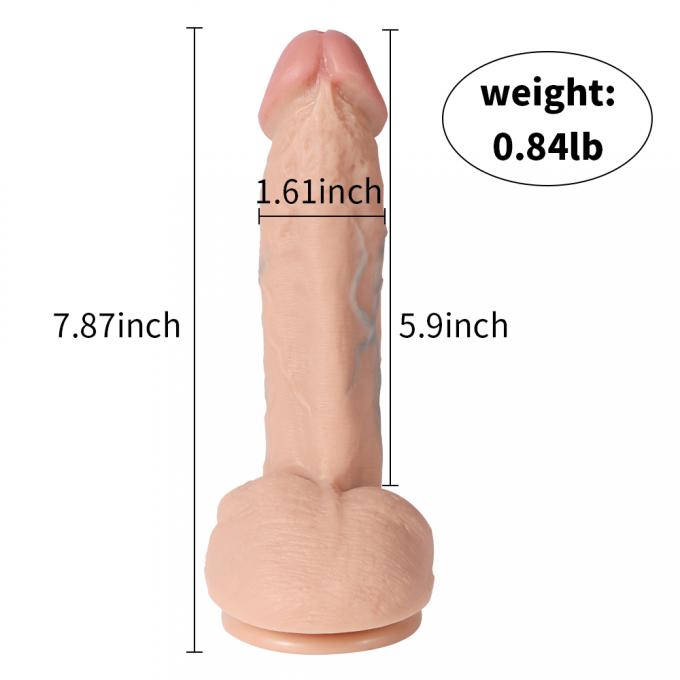 PVC Realistic Lifelike Dildo With Suction Cup 7.8 Inch For Women 4