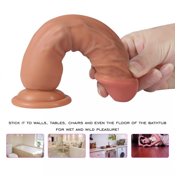 Phthalate Free PVC Dildo Sex Toy Dual Layer Soft Skin 7.2 Inch Realistic Dong Xise Toys 1