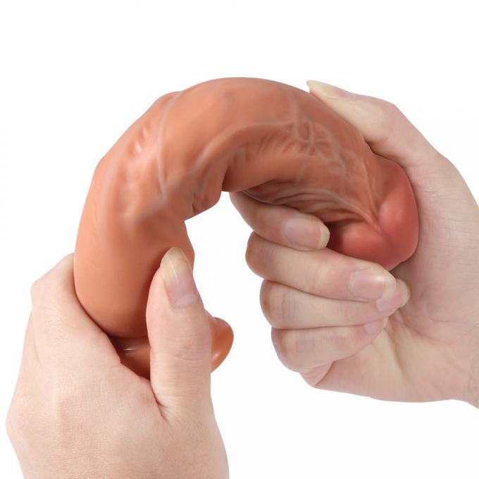 Phthalate Free PVC Dildo Sex Toy Dual Layer Soft Skin 7.2 Inch Realistic Dong Xise Toys 3
