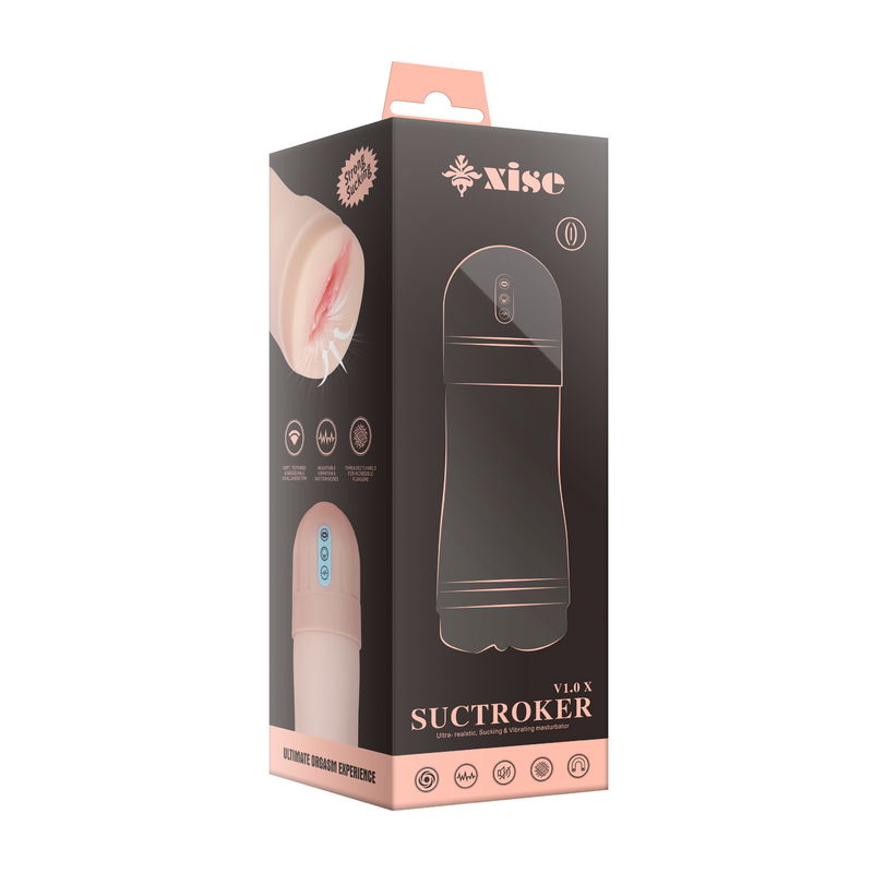 Vibrating Realistic Vagina Masturbator Powerful Suction Sensation Automatic Male Masturbator