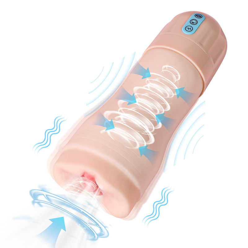 Vibrating Realistic Vagina Masturbator Powerful Suction Sensation Automatic Male Masturbator