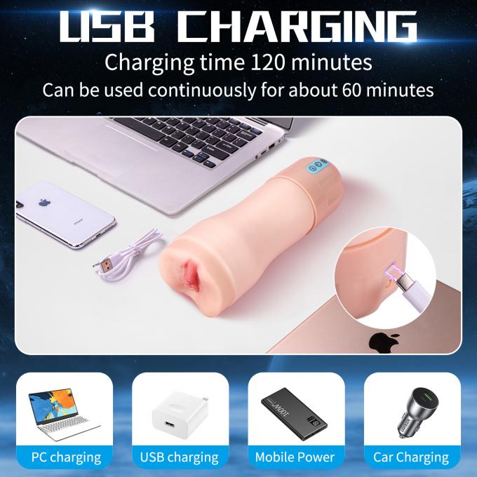 Vibrating Realistic Vagina Masturbator Powerful Suction Sensation Automatic Male Masturbator 3