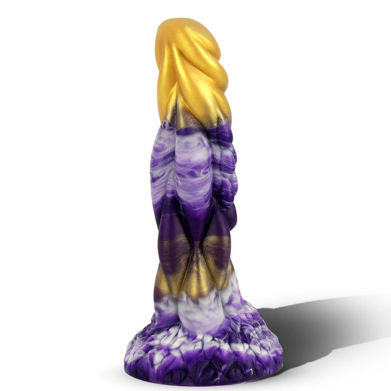 0.94lb Metal Purple Silicone Dildo With Realistic Texture For Penetration Play