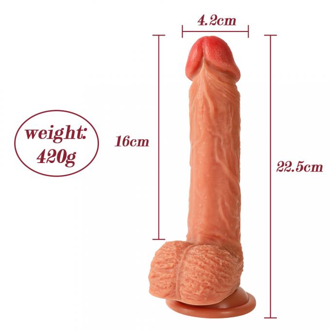 Xise Thrusting Vibrating Dildo 8 Inch With Remote Control Pulse Sensation For Female 3