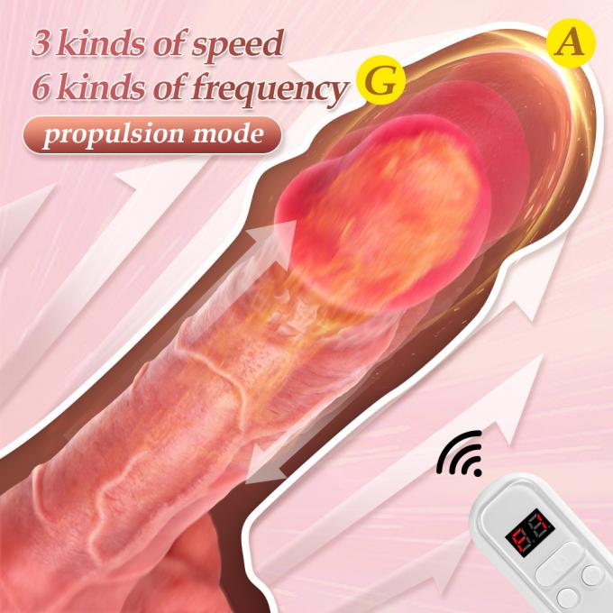 Remote Control Vibrating 8 Inch Dildo 9 Speeds Thrusting Functions Automatic Dildo 0