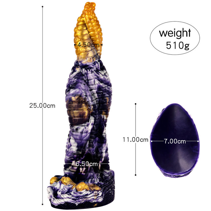 Xise Metal Purple Fantasy Dildo Sex Toy With Unique Design And Discreet Packaging