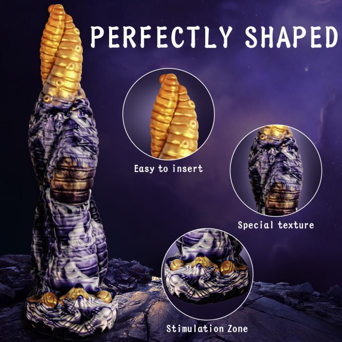 Xise Metal Purple Fantasy Dildo design detail