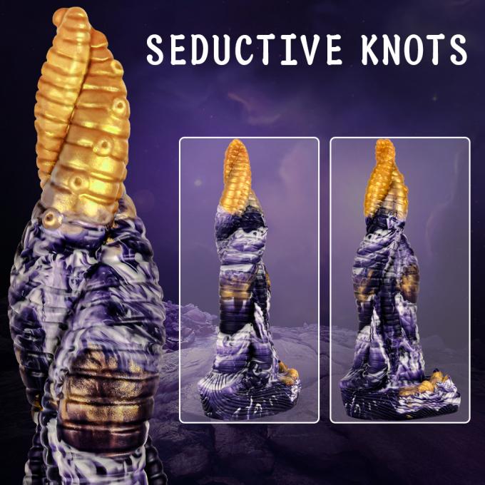 Xise Metal Purple Fantasy Dildo suction cup demonstration