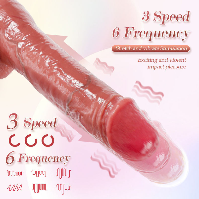 Realistic Silicone Vibrating Dildo Sex Toy For G Spot Anal Stimulation 9 Thrusting Modes