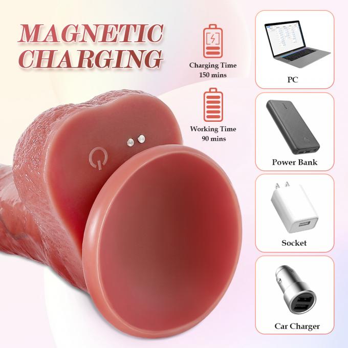 Realistic Silicone Vibrating Dildo Sex Toy For G Spot Anal Stimulation 9 Thrusting Modes 3