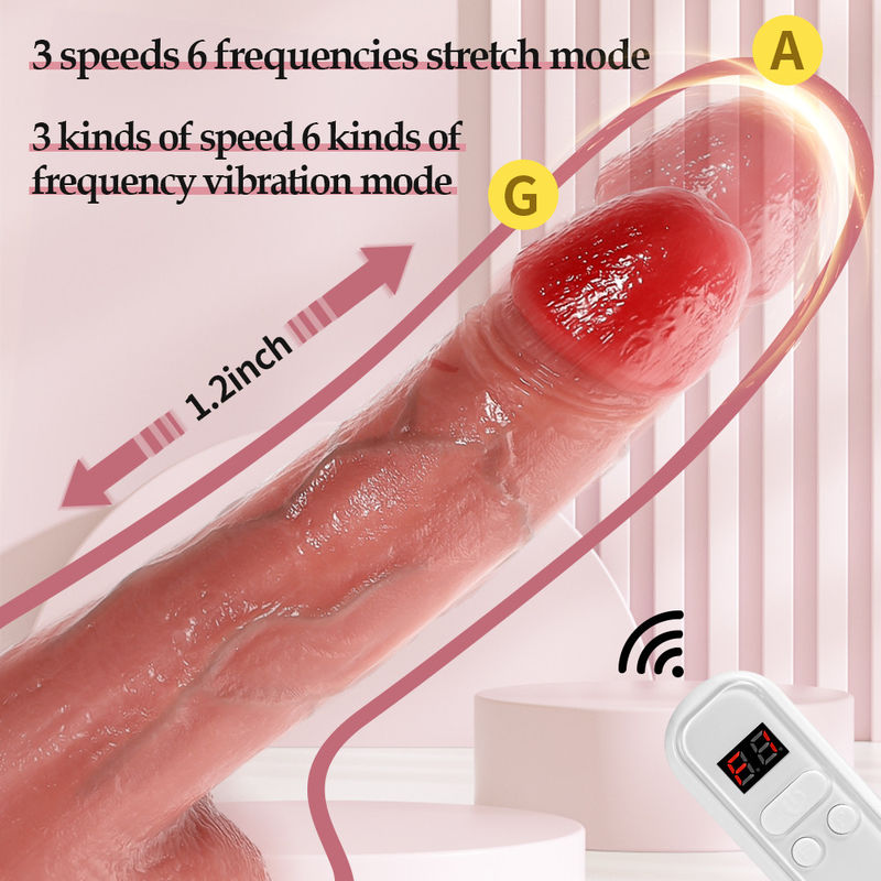 Remote Control Dildo Vibrating Dildo With 9 Thrusting & 9 Vibrating Modes