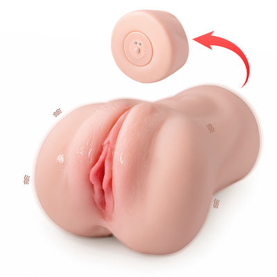 Adjustable Frequency Vibrating Vagina Masturbator Pussy Stroker With Realistic Entrance