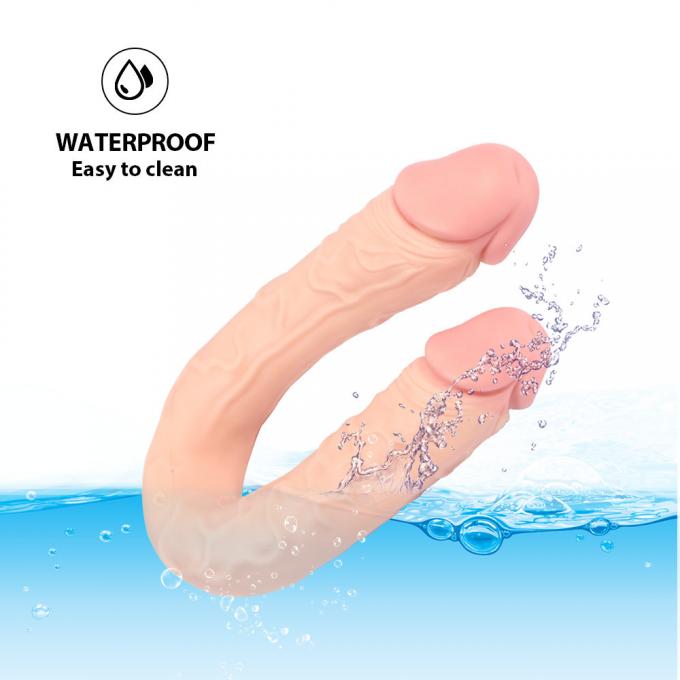 Double Ends PVC Ultra Realistic Dildo Long Cock Texture Skin Cock For Lesbian 2