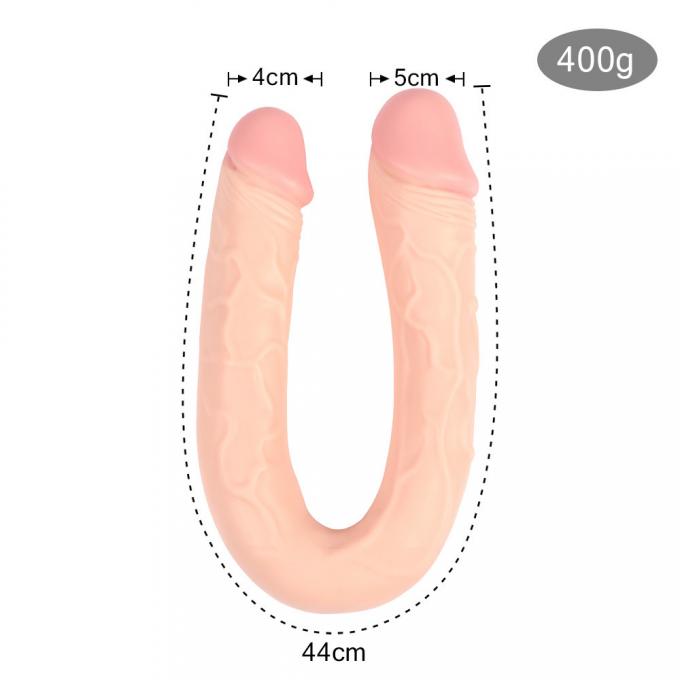 Double Ends PVC Ultra Realistic Dildo Long Cock Texture Skin Cock For Lesbian 3