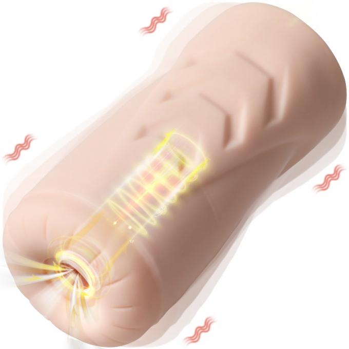 Realistic masturbator toy showing detailed texture and design