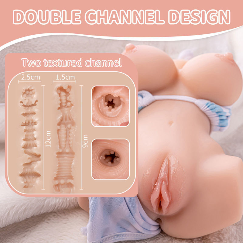 Xise Mini Vibrating Sex Doll Realistic Pussy With 10 Speeds Vibrations 2.6lb Lifelike Toys