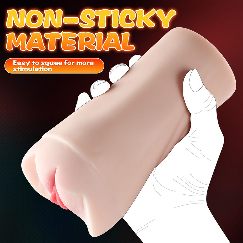 Vibrating Pussy Masturbator Realistic Vibration 10 Modes Dual Hardness Material For Squeeze
