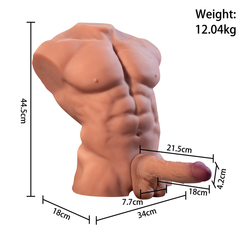 APP Controlled Male Torso Dildo with 5 Speeds 2 Modes Thrusting and IPX7 Waterproof Realistic Sex Torso