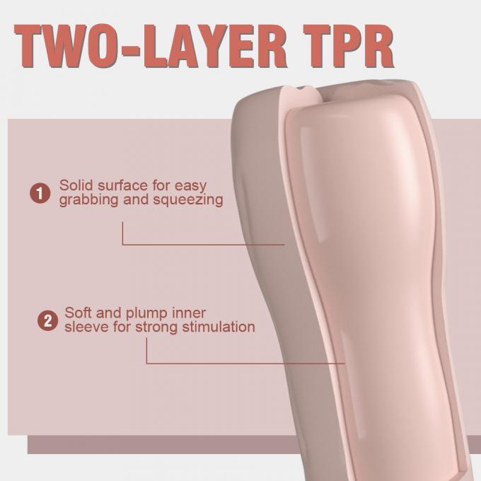 Innovative New Vibrating Realistic Vagina Toy Sucking Dual Layers Grip Sensation
