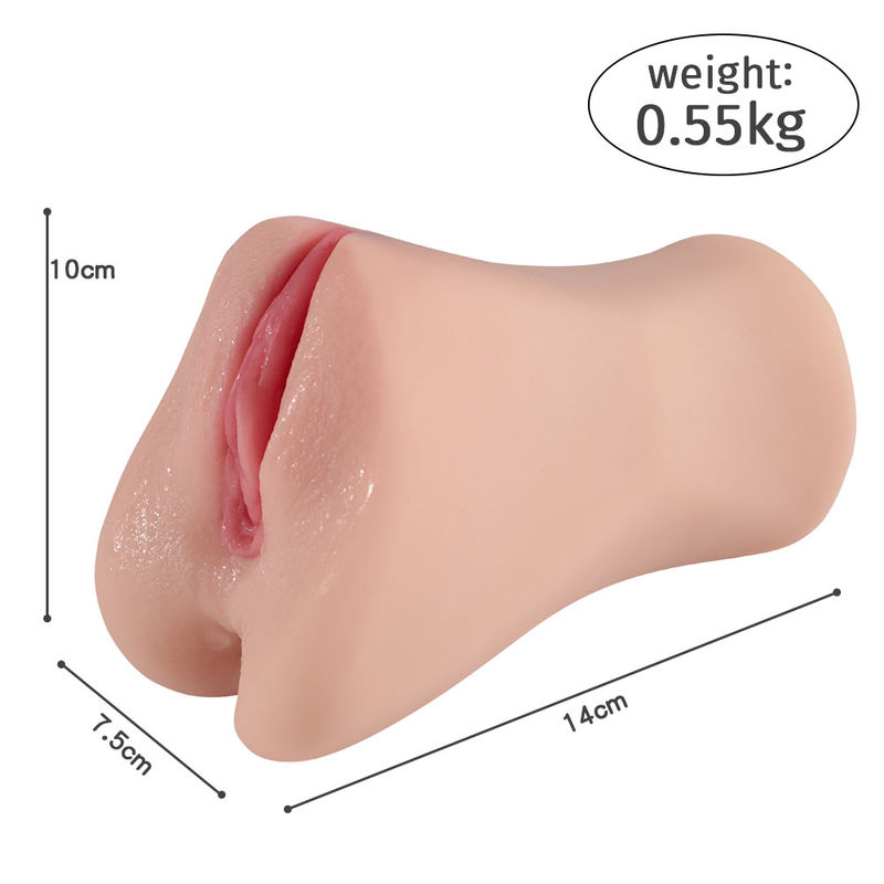 Xise Soft TPR Realistic Waterproof Vagina Stroker with Ribbed Interior Masturbation