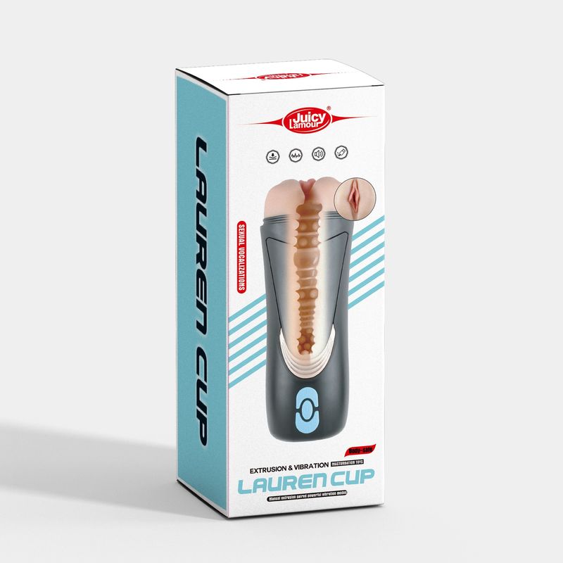 Ergonomic Juicy Lamour Man Masturbator Cup Realistic Pussy With 10 Modes Vibration