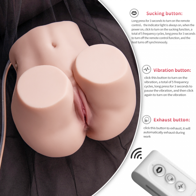 Lifelike Vibrating Sucking Butt Ass Masturbator 13.4lb Realistic Male Ass Masturbator 0