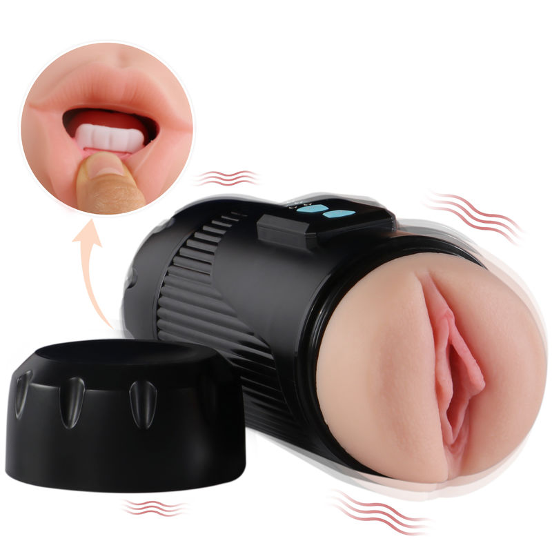 Oral And Vaginal Juicy Lamour Masturbator Toys With Vibrating Function In Color Box