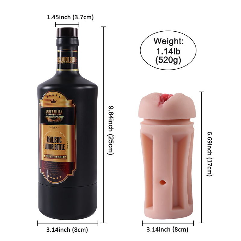 SHEQU Liquor Bottle Airplane Cup Male Masturbator Toys Soft Skin Like For Man