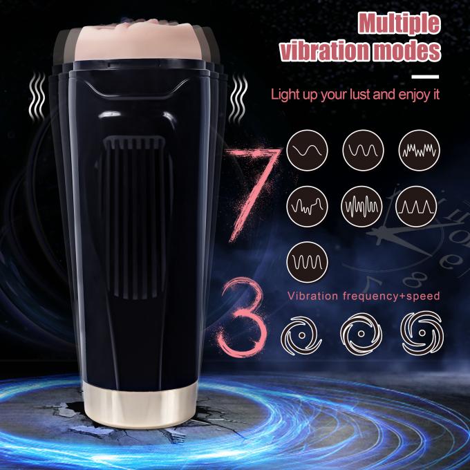 Vibrating Male Masturbator Toys Powerful Double Vibration Rechargeable Adult Toys 1