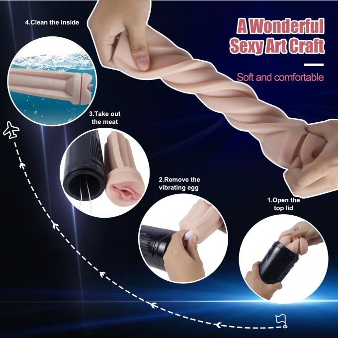 Vibrating Male Masturbator Toys Powerful Double Vibration Rechargeable Adult Toys 2