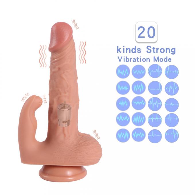 Multiple Functions Vibrating PVC Dildo Body Safe With Remote Control For Female 1
