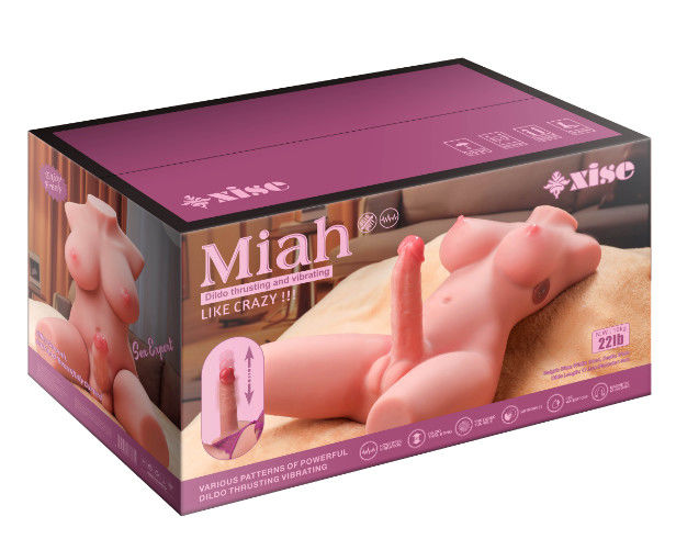 Xise Realistic Full Chest Torso Sex Toy With Vibrating Thrusting Dildo Super Lifelike Skin Feel