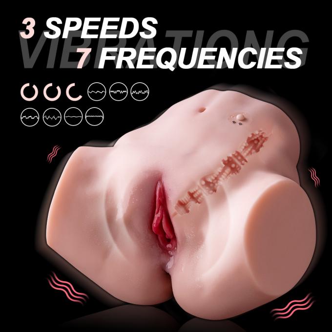 Adult Sex Toys Vibrating Ass Masturbator 6.3lb Textured Channel Stimulation For Men