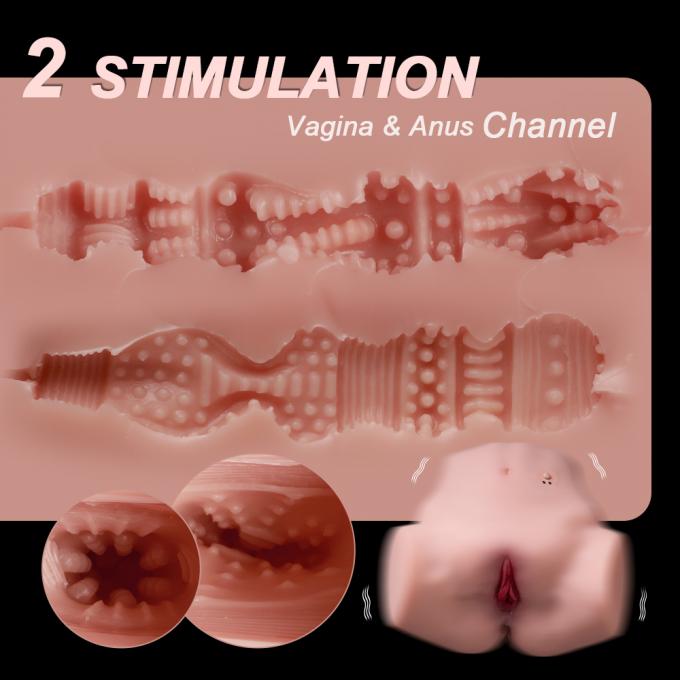 Adult Sex Toys Vibrating Ass Masturbator 6.3lb Textured Channel Stimulation For Men
